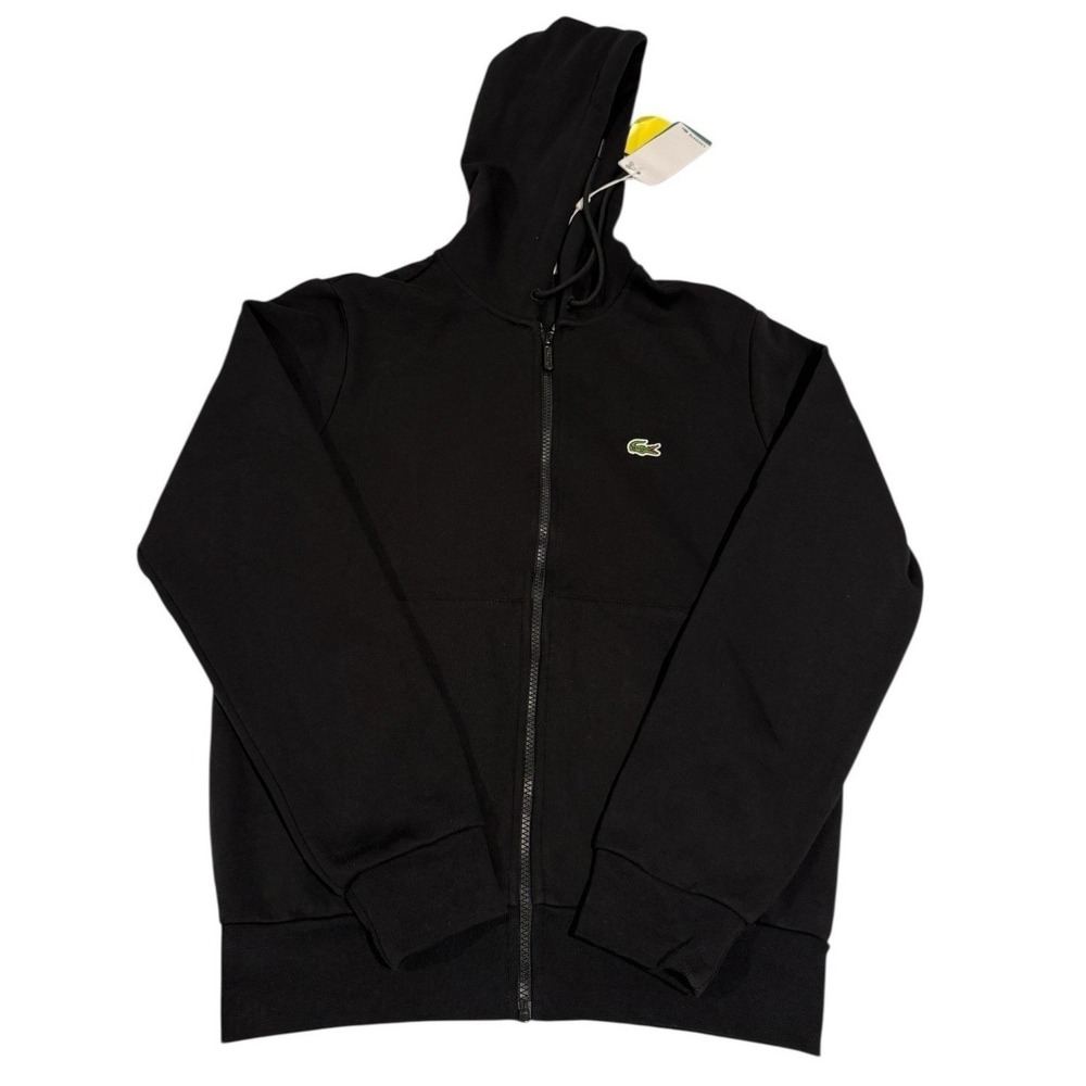 NWT‎ Lacoste Men's Small Black Sweatshirt Classic Fit Full Zip ITEM# 1865498